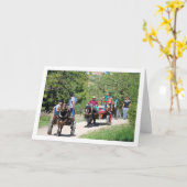 Carte Chariots à cheval dans le parc (Fleur jaune)