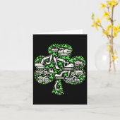 Carte Chariots de construction Jour de la Saint Patrick (Fleur jaune)