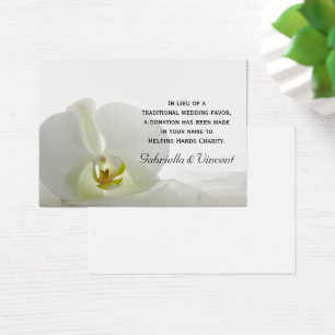 Carte Charité Mariage White Orchid and Veil