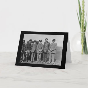 Carte Charles Lindbergh et Orville Wright 1927