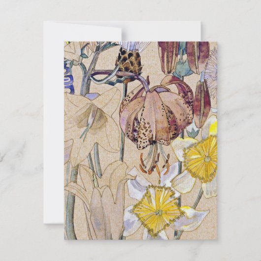 Carte Charles Rennie Mackintosh - Mont Louis - Fleur (Devant)