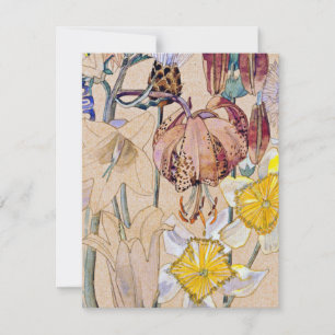 Carte Charles Rennie Mackintosh - Mont Louis - Fleur