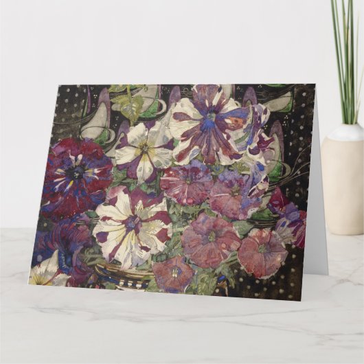 Carte Charles Rennie Mackintosh - Pétunias (Devant)