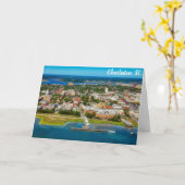 Carte Charleston Caroline du Sud City Skyline Photo (Fleur jaune)