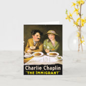 Carte Charlie Chaplin/The Immigrant Greeting Card (Fleur jaune)