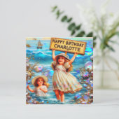 Carte CHARLOTTE ~ Joyeux anniversaire ~ Anniversaire fil (Debout devant)