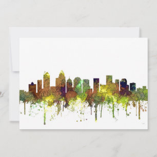 Carte Charlotte NC Skyline SG Safari Buff