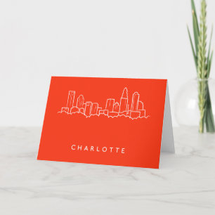 Carte Charlotte, North Carolina City Skyline