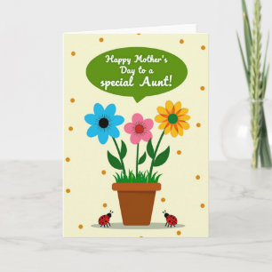 Carte charmante de jour de fleurs