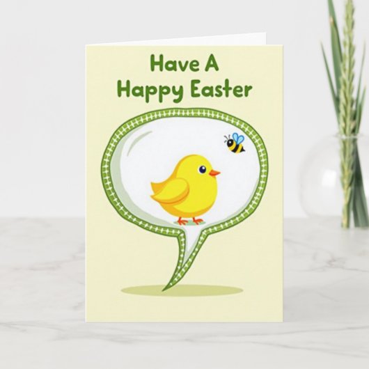 Carte charmante d'oiseau de printemps (Devant)