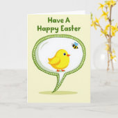Carte charmante d'oiseau de printemps (Fleur jaune)