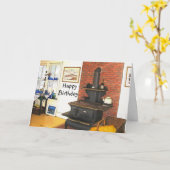 Carte Charmante ferme en bois (Fleur jaune)