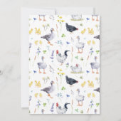 Carte Charmante ferme rustique | Bébé de poulet (Dos)