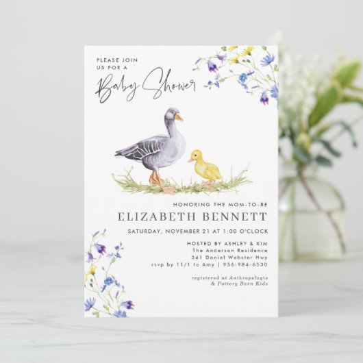 Carte Charmante ferme rustique | Mère Oie Bébé (Debout devant)