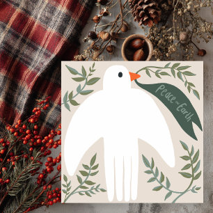 Carte Charmante Peace Dove Noël Noël Noël