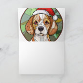 Carte Charme Canin Joyeux : Noël sur le thème du Beagle (Intérieur)