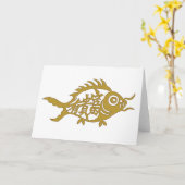 Carte Charme chinois de poissons de bonne chance (Fleur jaune)