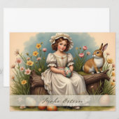 Carte Charme de Pâques vintage (Devant / Derrière)