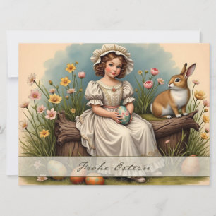 Carte Charme de Pâques vintage