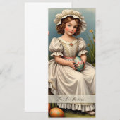 Carte Charme de Pâques vintage (Devant / Derrière)