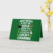 Carte Charme de professeur de la Saint-Patrick Trèfle Ir (Fleur jaune)