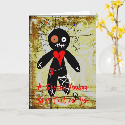 Carte Charme de vaudou (Fleur jaune)