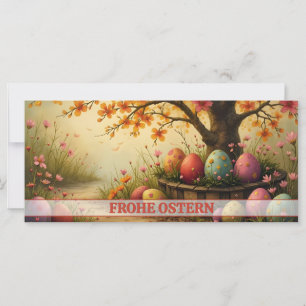 Carte Charme des fleurs printanières avec splendeur d'œu