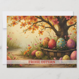 Carte Charme des fleurs printanières avec splendeur d'œu
