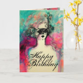 Carte CHARME / Joyeux anniversaire (Fleur jaune)