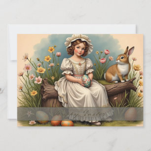 Carte Charme vintage de Pâques