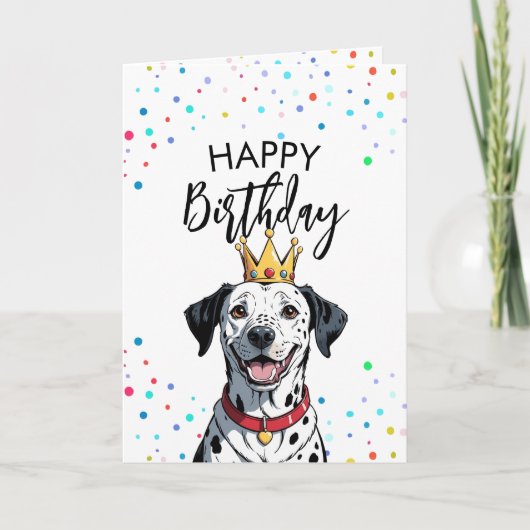 Carte Charming Dalmatie Chien Anniversaire (Devant)