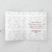 Carte Charming Holiday Famille Photo Collage Monogramme (Intérieur)