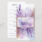 Carte Charming Lavender Certificat cadeau (Devant / Derrière)