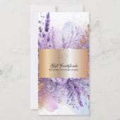 Carte Charming Lavender II Certificat cadeau (Devant)