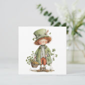 Carte Charming Leprechaun Happy St Patrick's Day (Debout devant)