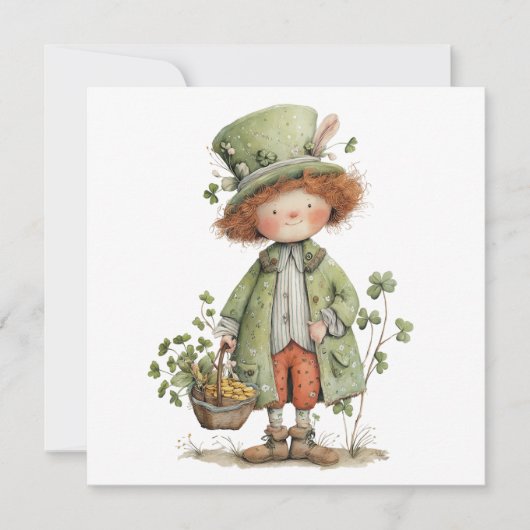 Carte Charming Leprechaun Happy St Patrick's Day (Devant)