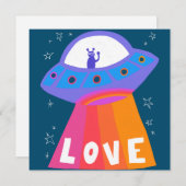 Carte Charming Martian LOVE Saint-Valentin Ami (Devant / Derrière)