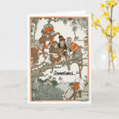 Carte Charming Storybook Monkeys Encouragement (Fleur jaune)