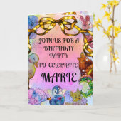 Carte Charms Chanceux (Fleur jaune)