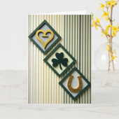Carte Charms Chanceux Rayés (Fleur jaune)