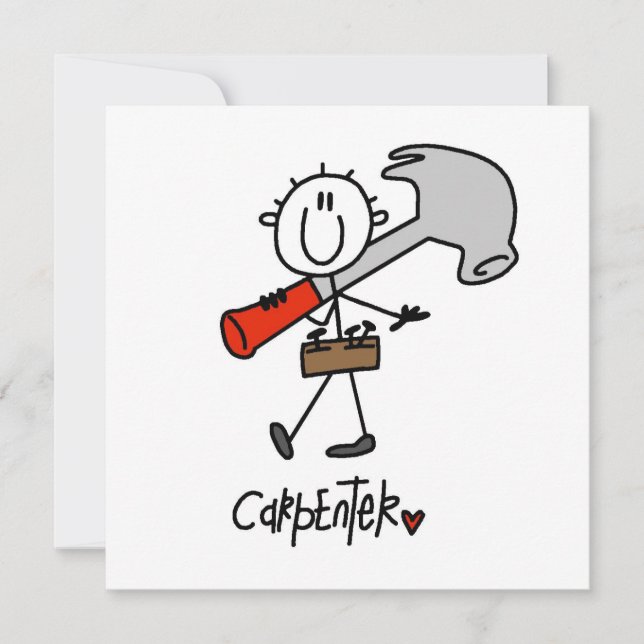 Carte Charpentier Avec Marteau (Devant)