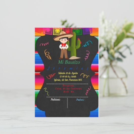 CARTE CHARRO BAUTIZO (Debout devant)