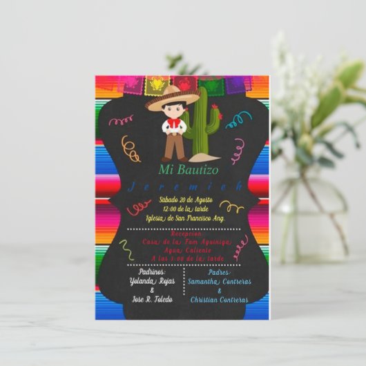 CARTE CHARRO BAUTIZO (Debout devant)