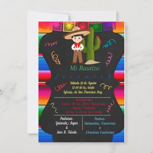 CARTE CHARRO BAUTIZO (Devant)