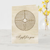 Carte Chartres Labyrinthe - Symbole spirituel Antique 1 (Fleur jaune)