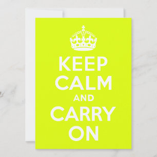 Carte Chartreuse Keep Calm and Carry On