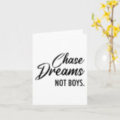 Carte Chase Dreams Not Boys, Dreamchaser, Motivational W (Fleur jaune)
