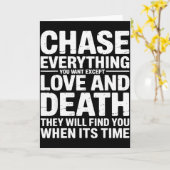 Carte Chase Everything You Want Except Love And Death En (Fleur jaune)