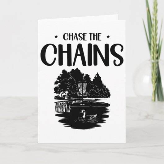 Carte Chase The Chains Disc Golf Frisbee Art  (Devant)