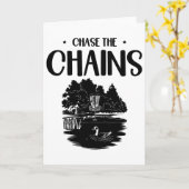 Carte Chase The Chains Disc Golf Frisbee Art  (Fleur jaune)